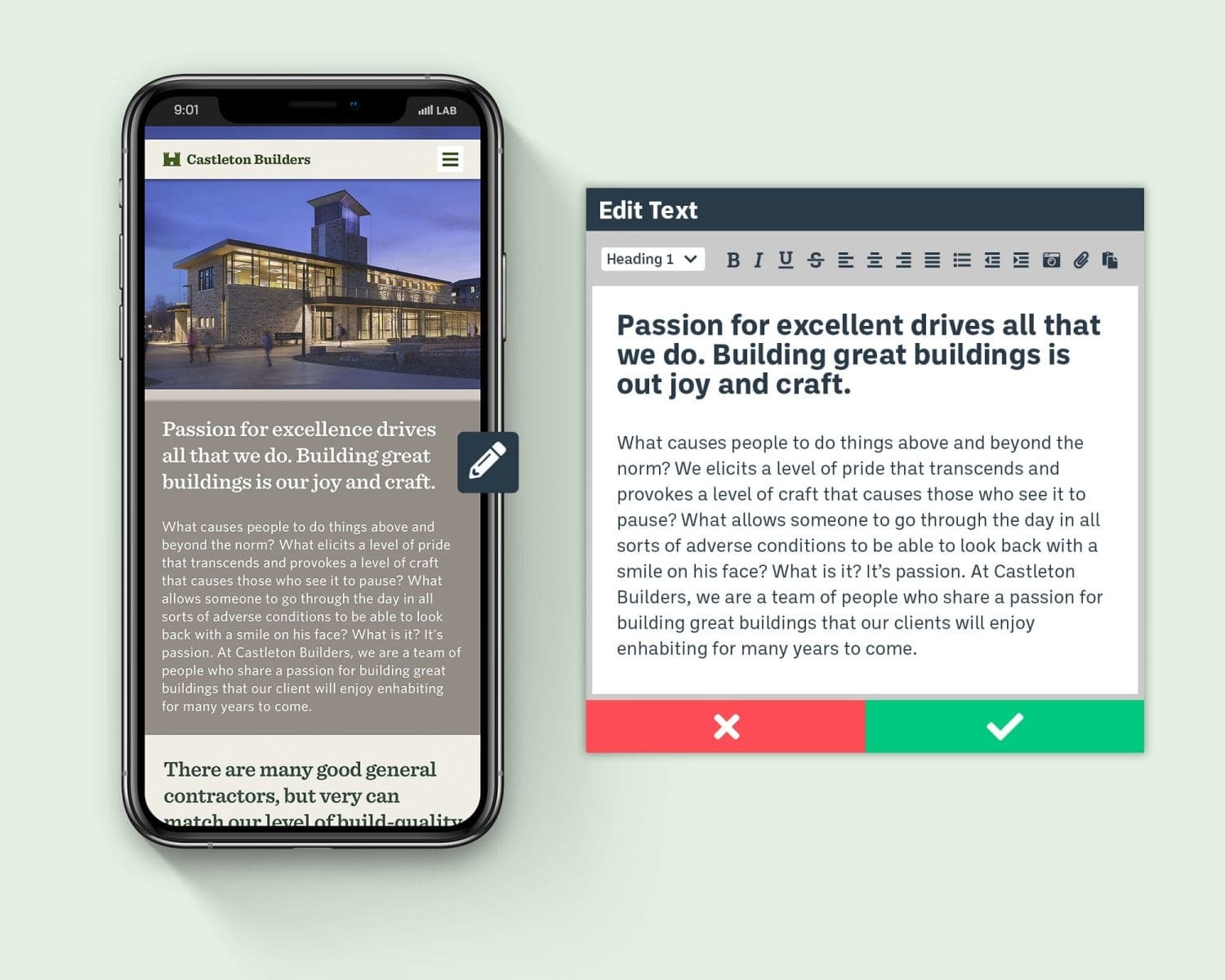 Easy-to-use content editor