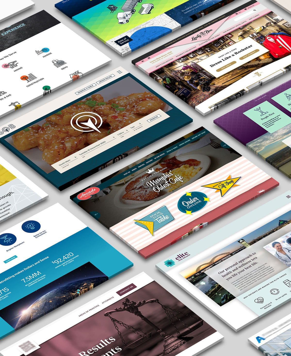 Memphis Website Design Examples