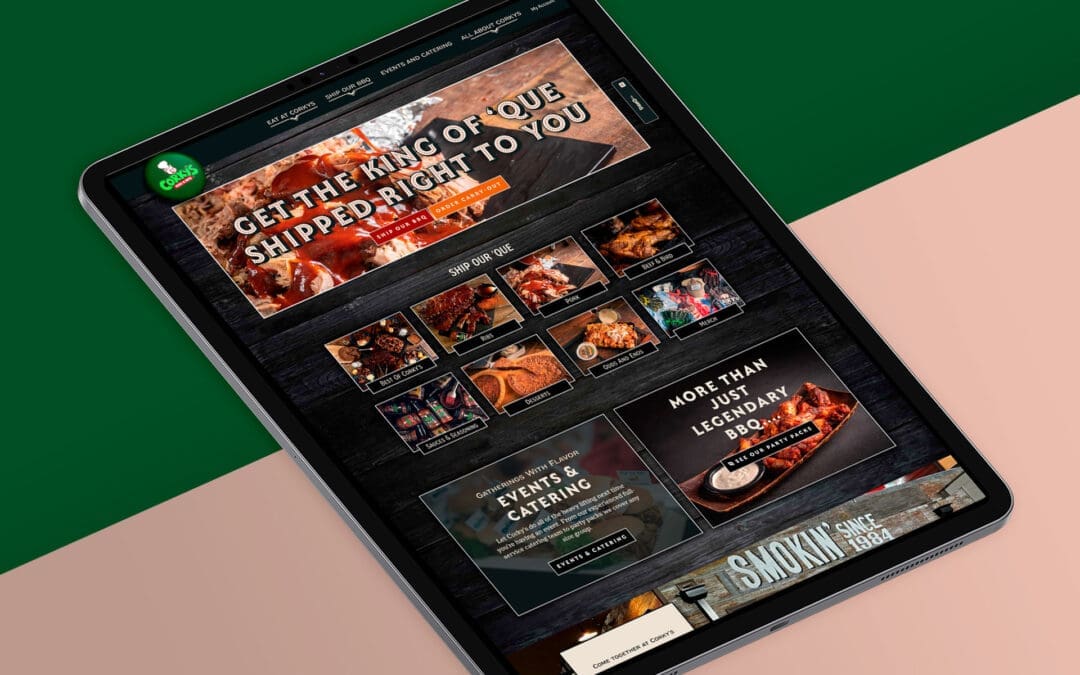 LAB cooks up a fresh eCommerce Website Design for Memphis-favorite, Corky’s BBQ & Ribs