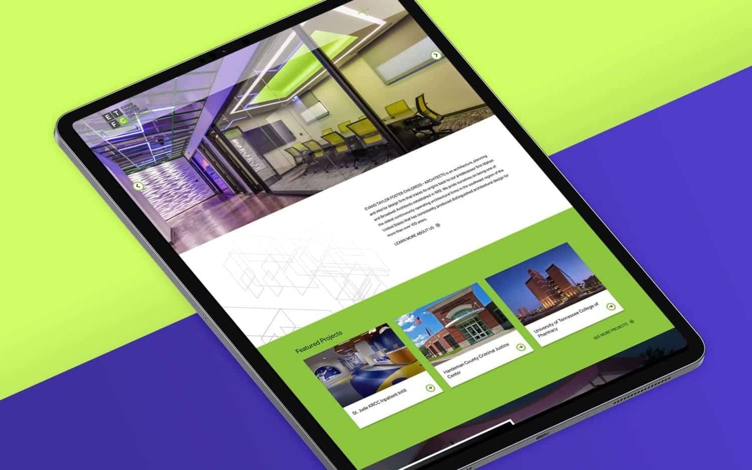 ETFC Architects website launch, blog post