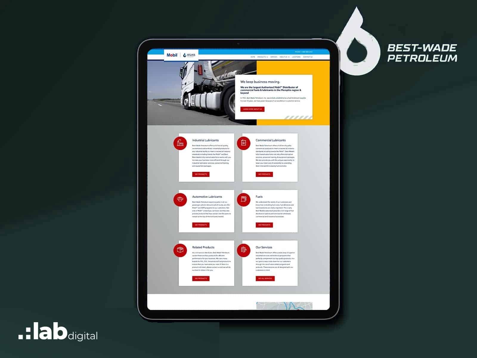 Lab Digital Creative client website project