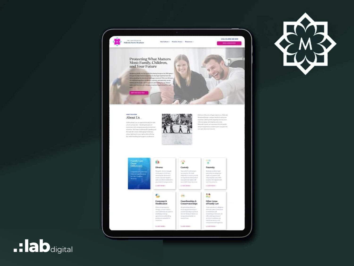 Meacham Law attorney website designed by Lab Digital